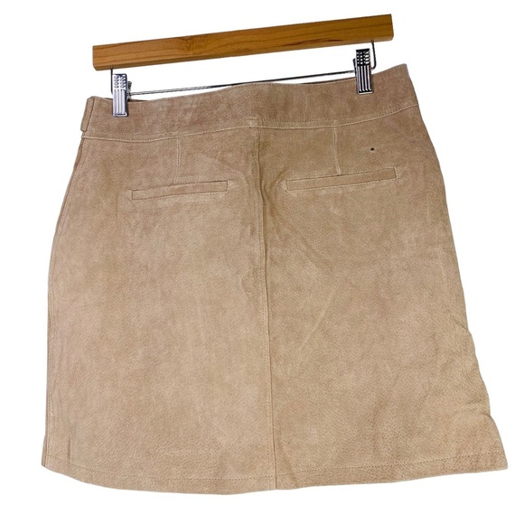 BLANKNYC NWT Moto Suede Leather Festival Mini Skirt in Bare It All Size 28 - Picture 3 of 12